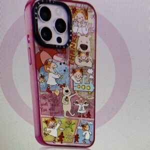 Pink Cartoon Design Phone Case